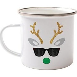 Personalized Planet Men's Mugs White - Sunglasses Reindeer Personalized Mug