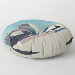 Soviet Modernism: Youth Metro Station In Yerevan, Armenia Floor Pillow by Nvard Yerkanian - ROUND - 30" x 30"