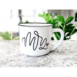 xinchapter Bride Mug Coffee Mug Ceramic in Brown/White, Size 3.5 H in | Wayfair MN6338DFFK6EPD1P9A