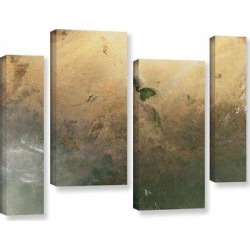 Wrought Studio™ 'Guster' 4 Piece Framed Graphic Art on Canvas on Wrapped Canvas Set Canvas & Fabric in White/Brown, Size 36.0 H x 54.0 W x 2.0 D in found on Bargain Bro from Wayfair for USD $126.91