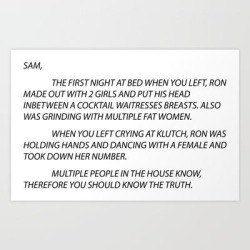 Art Print | Sammi Anonymous Letter To Sam by Mocowo - X-Small - Society6
