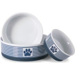 Design Imports Pet Bowl Porcelain/Stoneware/Ceramic in Blue, Size 2.0 H x 4.25 W x 4.25 D in | Wayfair CAMZ37263 found on Bargain Bro from Wayfair for USD $11.80