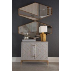 Everly Quinn Otego 2 - Door Accent Cabinet Wood in Brown/Gray, Size 34.0 H x 41.0 W x 18.0 D in | Wayfair FFCE7E12D7084CB585B24F089B1D138C found on Bargain Bro Philippines from Wayfair for $859.99