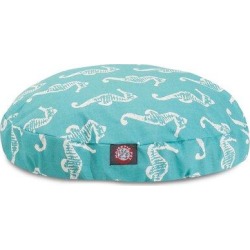 Majestic Pet Products Sea Horse Pillow/Classic Polyester in Green/Blue, Size 4.0 H x 30.0 W x 30.0 D in | Wayfair 78899550692