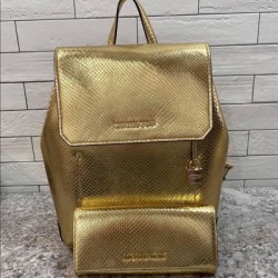 Michael Kors Bags | Michael Kors Bundle | Color: Gold | Size: Os found on Bargain Bro from poshmark, inc. for USD $72.20