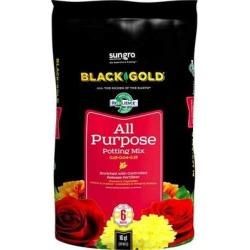 SunGro Black Gold All Purpose Natural Potting Soil Fertilizer Mix, 16 Quart Bag - 24 x 14 x 3 inches
