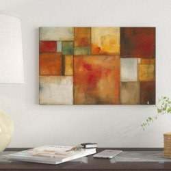 East Urban Home Mod - Print on Canvas & Fabric in Brown/Orange/Red, Size 18.0 H x 26.0 W x 0.75 D in | Wayfair 39DB96F36C484145916932213A18E243