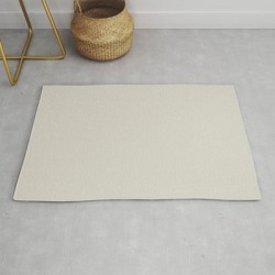 Off White Single Solid Color Coordinates With Balboa Mist Oc-27 - Trending Color Modern Throw Rug by Simply Solids - Solid Colors For Those T - 2' x 3'
