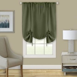 Wide Width Darcy Window Curtain Tie Up Shade - 58x63 by Achim Home Dcor in Green (Size 58