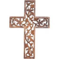 NOVICA Handmade Natural Inspiration Wood Wall Cross