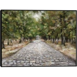 Red Barrel Studio® Road Less Traveled By Studio Arts Canvas Art Print Canvas & Fabric in Gray, Size 43.0 H x 57.0 W x 1.5 D in | Wayfair