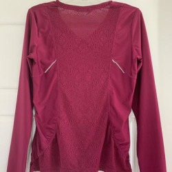 Athleta Tops | Athleta Long Sleeve Top | Color: Pink | Size: M found on Bargain Bro Philippines from poshmark, inc. for $12.00