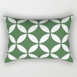 Palm Springs Screen: Kelly Green Rectangular Pillow by Studio 38103 + Co. - Small (17" x 12")