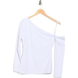 One-shoulder Long Sleeve Shirt In Sugar At Nordstrom Rack found on Bargain Bro from lyst.com for USD $53.19