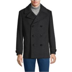 Men's Insulated Wool Peacoat - Lands' End - Black - S found on Bargain Bro from landsend.com for USD $162.23