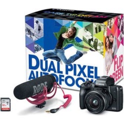 Canon EOS M50 Mirrorless Digital Camera with 15-45mm Lens Video Creator Kit (Blac 2680C067