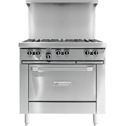 Garland G36-2G24R Natural Gas 2 Burner 36" Range with 24" Griddle and Standard Oven - 140,000 BTU