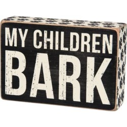 Primitives by Kathy Children Bark Box Sign, .29 LB
