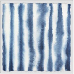 Orren Ellis Bjorn 'Indigo Bleed IV' Framed Watercolor Painting Print Paper in Blue/White, Size 12.0 H x 12.0 W x 1.5 D in | Wayfair found on Bargain Bro from Wayfair for USD $35.71