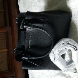 Michael Kors Bags | Black Medium Size Michael Kors Purse. | Color: Black/Silver | Size: Os found on Bargain Bro from poshmark, inc. for USD $76.00