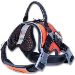 Dog Helios Orange 'Scorpion' Sporty High-Performance Free-Range Dog Harness, Large