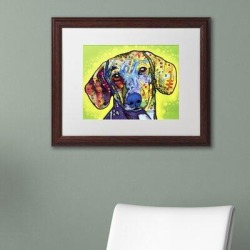 Trademark Fine Art Dachshund by Dean Russo - Picture Frame Graphic Art Print on Canvas & Fabric, Size 18.75 H x 20.0 W x 0.75 D in | Wayfair found on Bargain Bro from Wayfair for USD $56.23