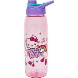 Silver Buffalo Sanrio Hello Kitty Rainbow Treats & Stars 29oz Water Bottle Plastic/Acrylic in Indigo/Pink, Size 11.0 H x 4.1 W in | Wayfair found on Bargain Bro Philippines from Wayfair for $33.99