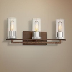 Maddox Roe 21 1/4" Wide Iron Ore 3-Light Bath Light