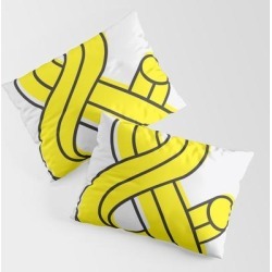 Ampersand King Size Pillow Sham by Madeyoul__k - STANDARD SET OF 2 - Cotton