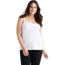 Plus Size Women's Knit Camisole by ellos in White (Size 10/12) found on Bargain Bro from fullbeauty for USD $11.67