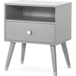 Forever Eclectic Mod Nightstand with Drawer and Shelf (Cool Gray)