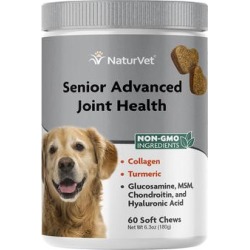 NaturVet Senior Advanced Joint Health Dog Soft Chew, Count of 60, 2.75 IN