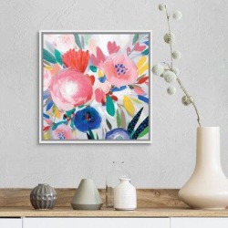 Winston Porter Circular Color Palette III by Isabelle Z - Painting Print on Canvas & Fabric in Blue/Pink, Size 18.0 H x 18.0 W x 1.75 D in Wayfair found on Bargain Bro from Wayfair for USD $68.26