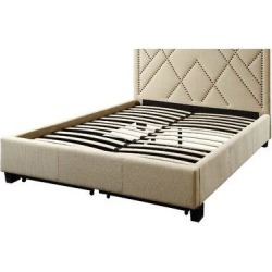 Everly Quinn Rokaya Storage Platform Bed Upholstered/Linen in Brown, Size 55.0 H x 63.0 W x 82.0 D in | Wayfair 4CDBA45970A84E8280AC77E8F0B981AD found on Bargain Bro Philippines from Wayfair for $1979.99