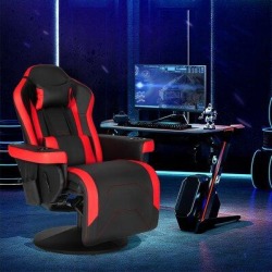 Inbox Zero Ergonomic PC & Racing Game Chair Faux Leather/Foam Padding/Upholste in Red, Size 134.0 H x 81.0 W x 80.0 D in | Wayfair found on Bargain Bro from Wayfair for USD $223.44