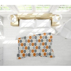 Corrigan Studio® Swanley Geometric Comforter Set Polyester/Polyfill/Microfiber in Orange, Size Queen Comforter + 2 Pillow Cases | Wayfair found on Bargain Bro Philippines from Wayfair for $250.82