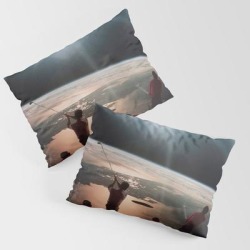 Golfers In Space King Size Pillow Sham by Taudalpoi - STANDARD SET OF 2 - Cotton