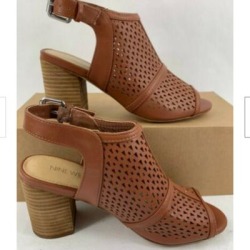 Nine West Shoes | Nine West Nylah Open Toe Stacked Heel Sandals | Color: Brown | Size: Various found on Bargain Bro Philippines from poshmark, inc. for $30.00