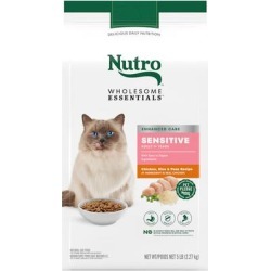 Nutro Wholesome Essentials Chicken, Rice & Peas Recipe Natural Sensitive Dry Cat Food, 5 lbs.