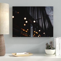 Ebern Designs 'Blurred out (82)' Photographic Print on Canvas & Fabric in Black/Gray, Size 14.0 H x 14.0 W x 2.0 D in | Wayfair found on Bargain Bro from Wayfair for USD $88.15