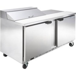 Beverage Air SPE60-08 60" 2 Door Refrigerated Sandwich Prep Table