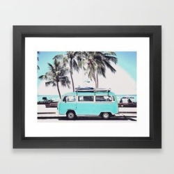 Framed Art Print | Beach Experience by Andreas12 - Vector Black - X-Small-10x12 - Society6