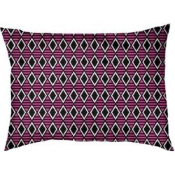 Tucker Murphy Pet™ Byrge Geometric Diamonds Pillow Polyester in Pink/Black, Size 17.0 H x 52.0 W in | Wayfair 80774D6AC58341C58C608835FDECE4CB found on Bargain Bro Philippines from Wayfair for $146.64