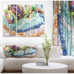 Designart "Jewelry semigem crystals beads jewellery'Stone Photographic on Wrapped Canvas set