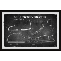 'Ice Hockey Skates Mid 1960s III' Framed Painting Print