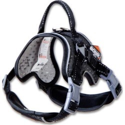 Dog Helios Black 'Scorpion' Sporty High-Performance Free-Range Dog Harness, Medium
