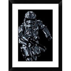 Naxart 'Stormtrooper' Framed Graphic Art Print Paper in Black/Gray, Size 24.0 H x 18.0 W x 1.5 D in | Wayfair DPF-459724-1218-313 found on Bargain Bro from Wayfair for USD $113.99