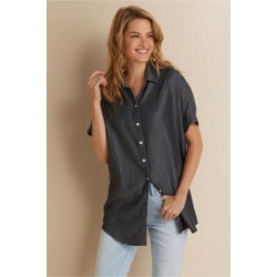 Women Je Veux Shirt by Soft Surroundings, in Grey size 2X (22)
