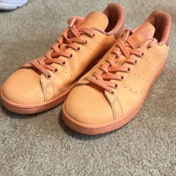 Adidas Shoes | Limited Edition Adidas Stan Smith Shoes Sun Glow - Men 8 Women 9 | Color Orange | Color: Orange | Size: 9.5