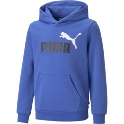 Sweatshirt PUMA "Essentials+ Two-Tone Big Logo Jugend Hoodie" Gr. 98, blau (royal sapphire blue) Kinder Sweatshirts Puma